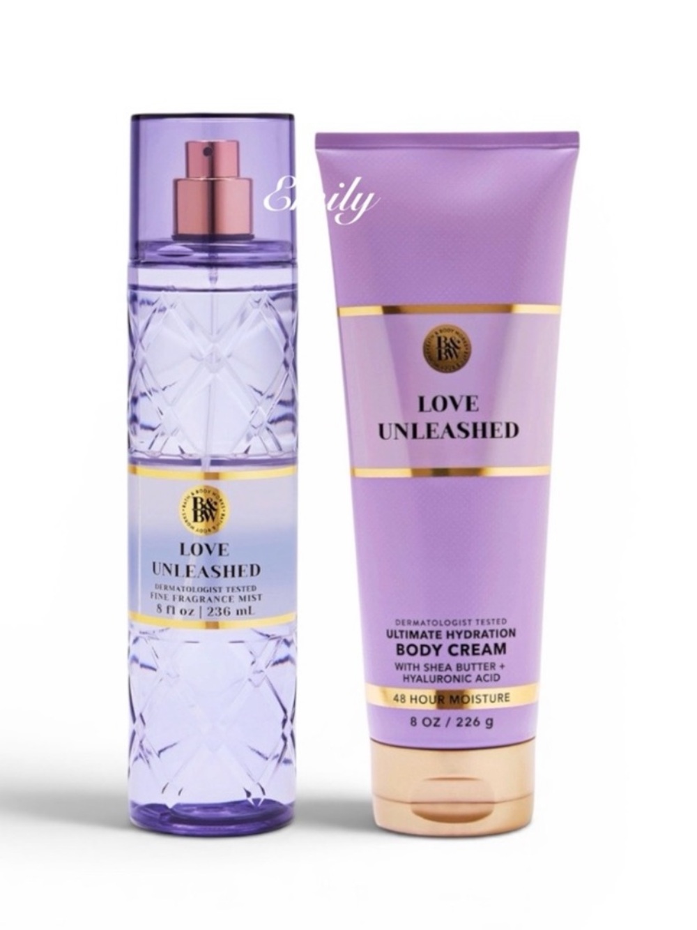 Bath & Body Works LOVE UNLEASHED Luxe mist spray & body cream set